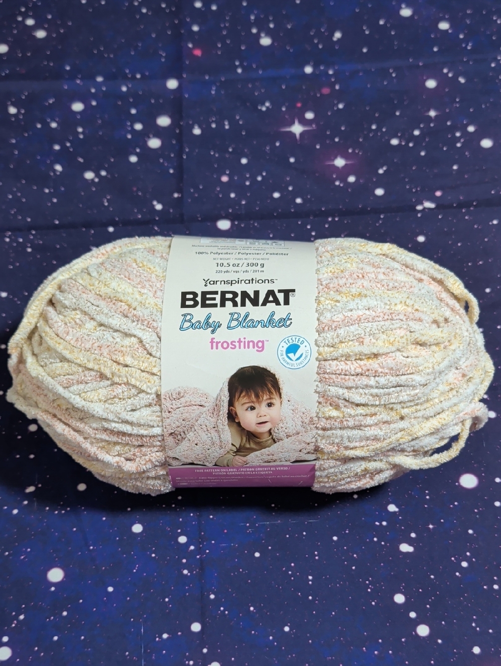 2 Brand New Skeins Bernat Baby Blanket Frosting Yarn SUNDAY TIMES & GOLDEN HOUR - Picture 7 of 10